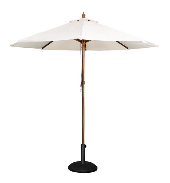 10ft Market Umbrella with wooden pole available in off white, black and navy. Price includes base.

 

 