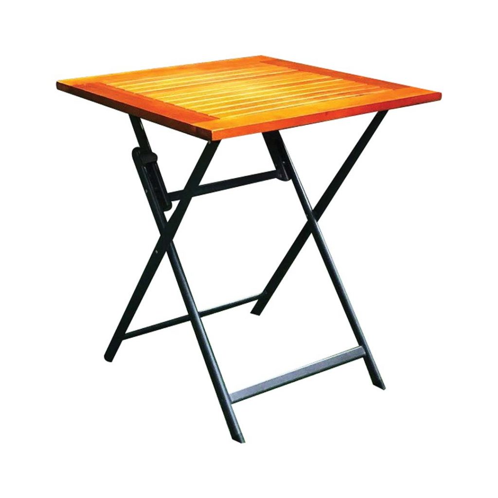  

 

Slatted timber folding café table - 70cm x 70cm
