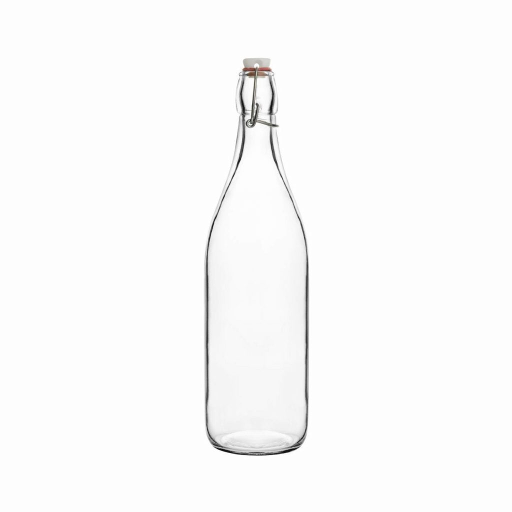  

Glass 1 litre bottle with stopper.

 

 
