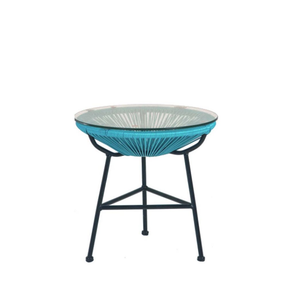 45cm diameter glass top side table to match the Acapulco Chairs.