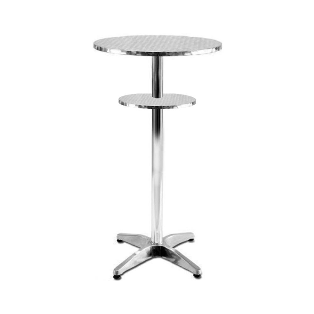 Tall aluminium table perfect for stand-up cocktail events.

 

 