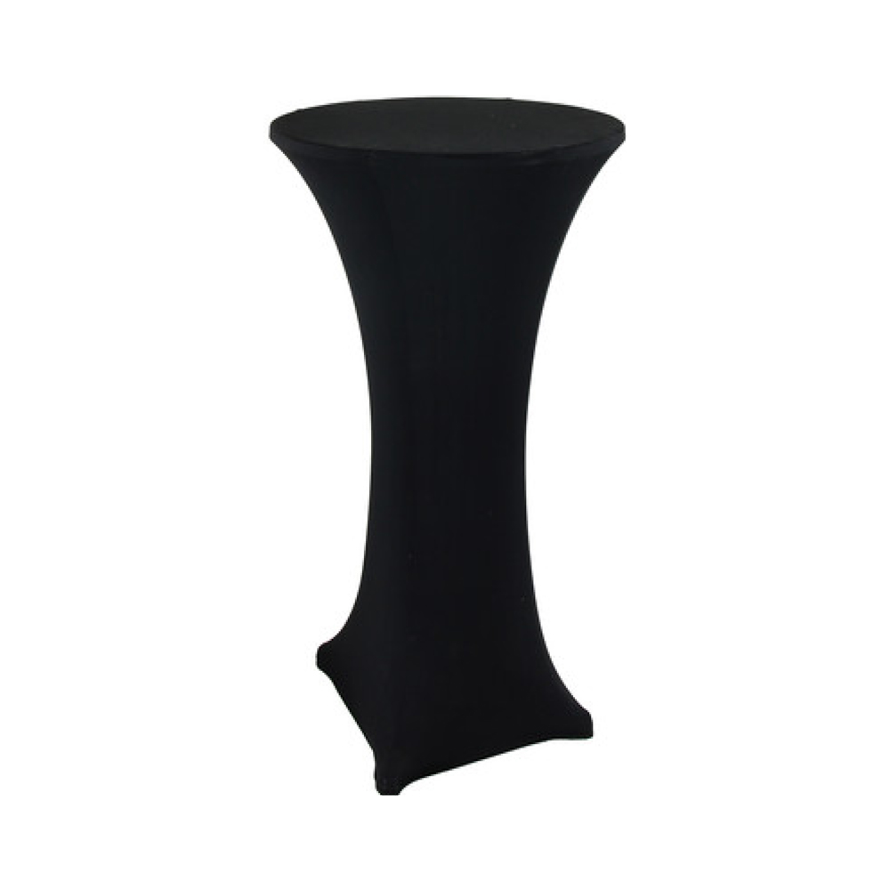 Bar table with lycra cover.

Available in Black and White

 

 