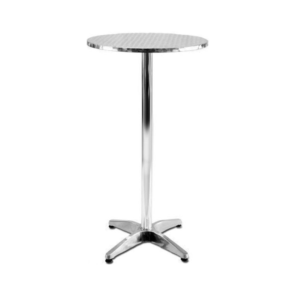 60cm round aluminium bar table perfect for stand-up cocktail events.

Contact us for the table and lycra cover package price.