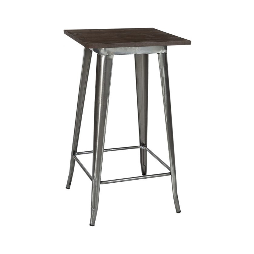  

Tolix bar table  107cm H x 60cm wooden square top

 
